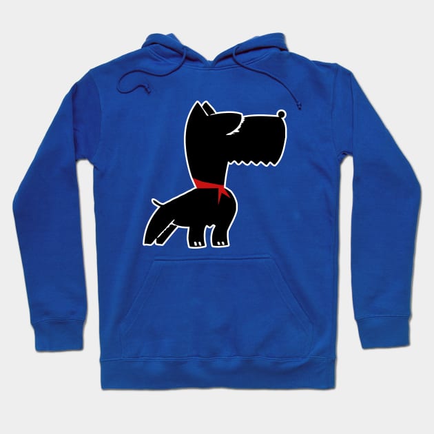 Black Scottie Hoodie by SandraKC